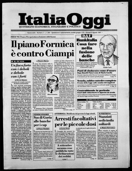 Italia oggi : quotidiano di economia finanza e politica